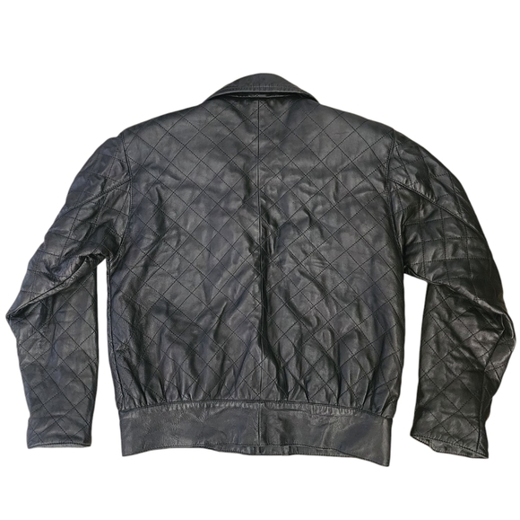 BEGEDOR vintage italian leather biker jacket, black, size 6 - Picture 4 of 6